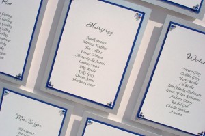 Hollywood Blue and Silver Table Plan